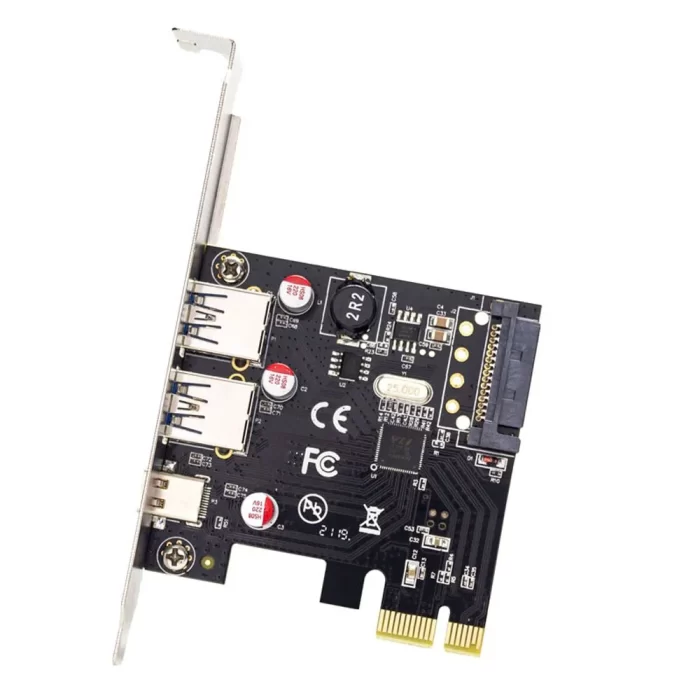 Placa PCI-E USB 3.0 2 Portas 1 Porta Tipo-C  DEX  DP-33C - Image 4
