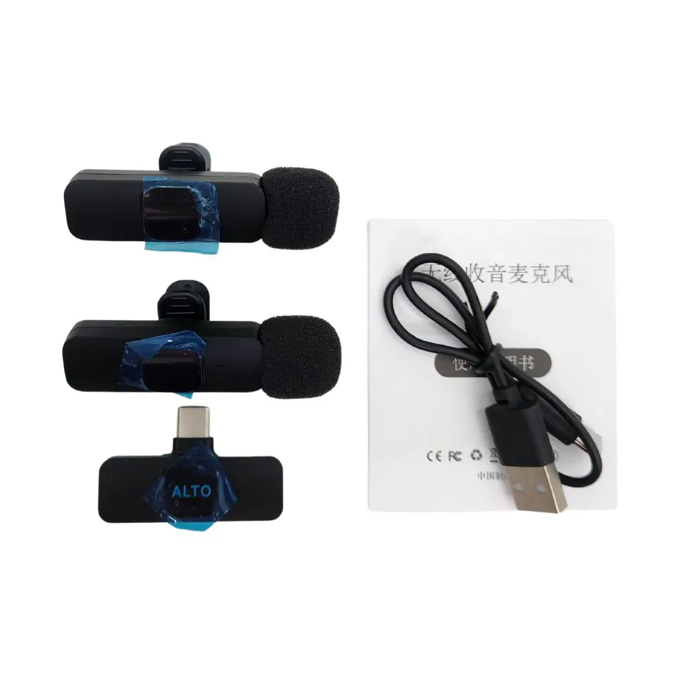 MICROFONE DE LAPELA SEM FIO 2 EM 1 - TIPO-C - Imagem 4